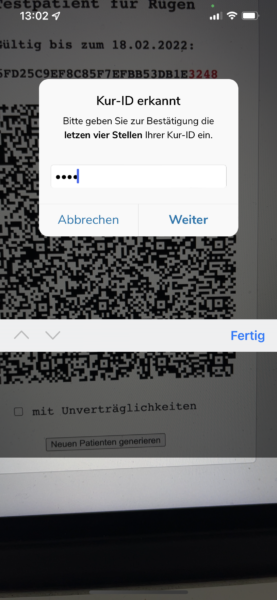 Geben Sie die letzten 4 Stellen von Ihrer ID ein.
